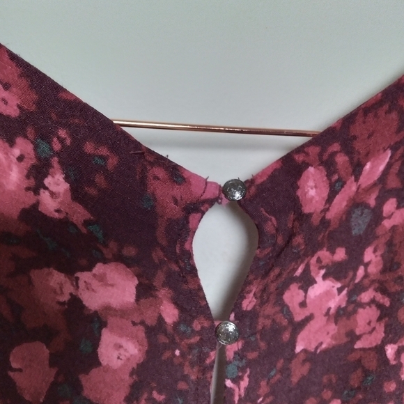 Free People Red Floral All The Right Ruffles Romper Size Small - Picture 9 of 15